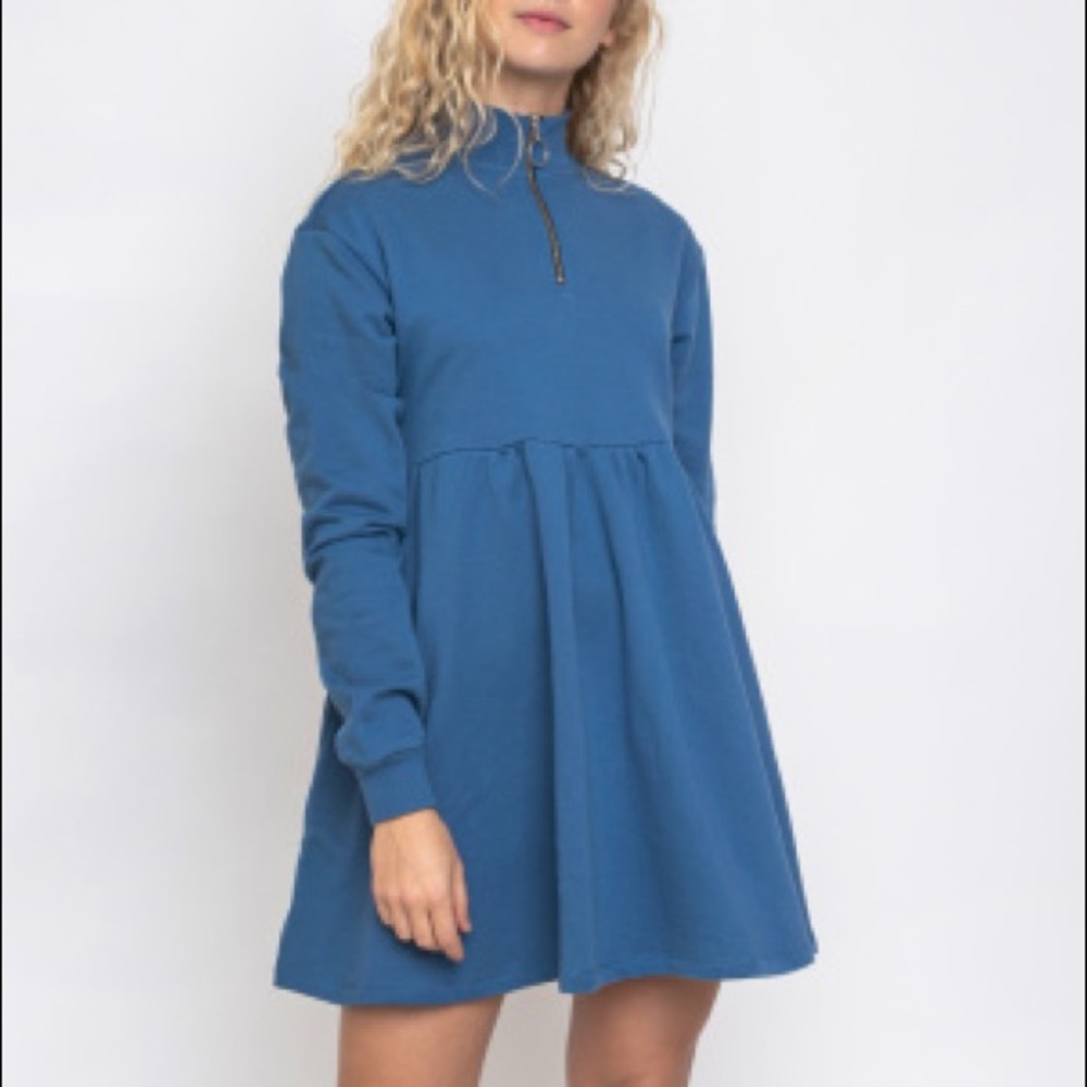 LO Blue Sweater Dress